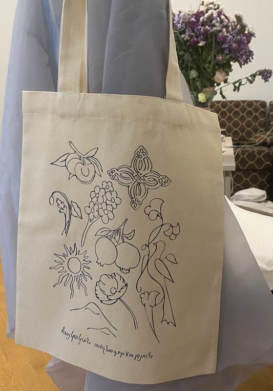 Embroider Your Own Armenian Tote Bag