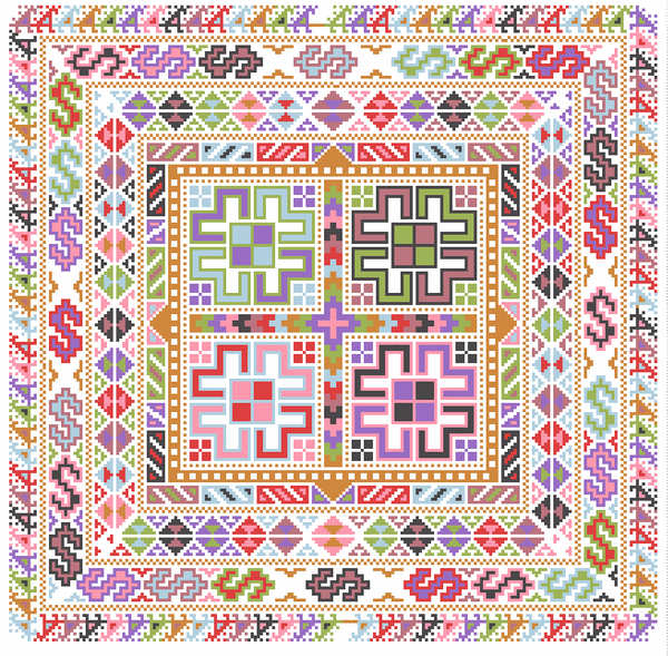 Van Tablecloth Digital Pattern – Armenian Embroidery